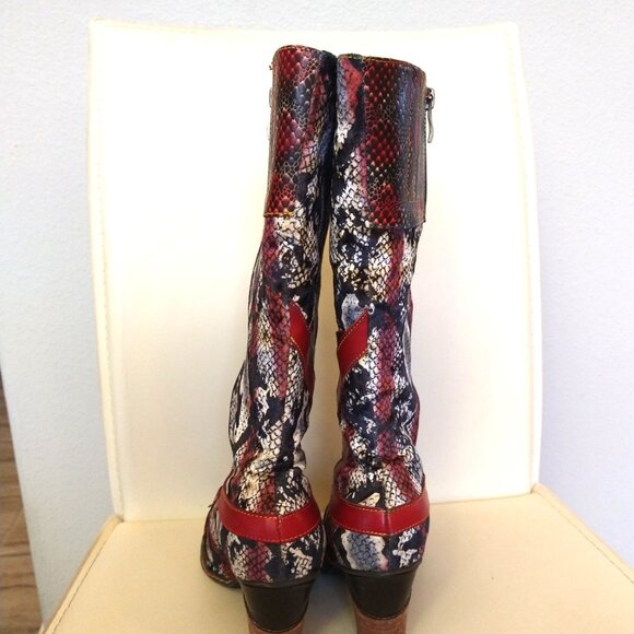 Spring Step L'Artiste - 'Malagie' Leather & Velvet boots - 39/ 8.5 - Picture 4 of 12